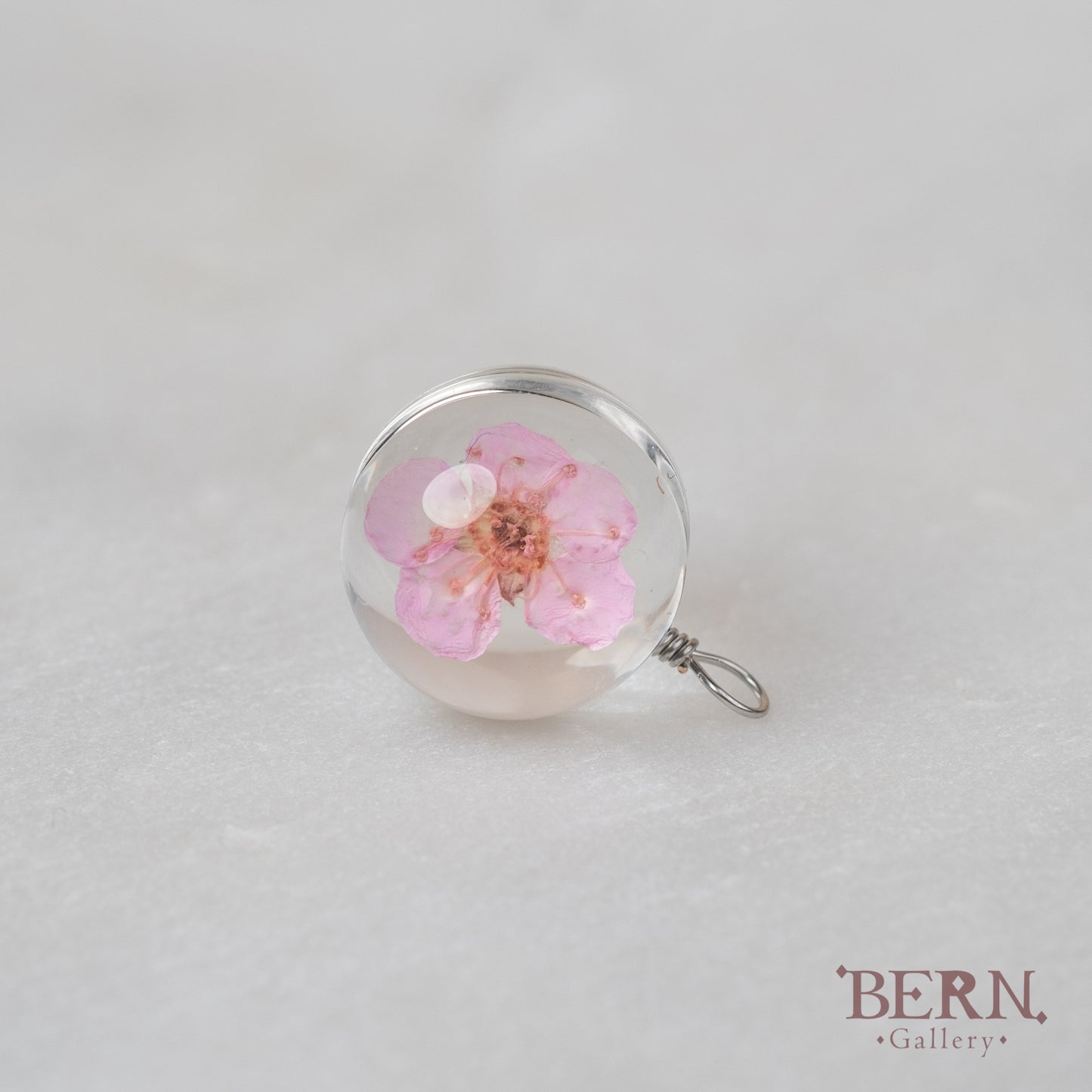 Real Cherry Blossom Resin Necklace