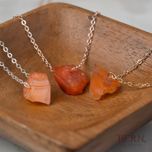 Raw Carnelian Necklace