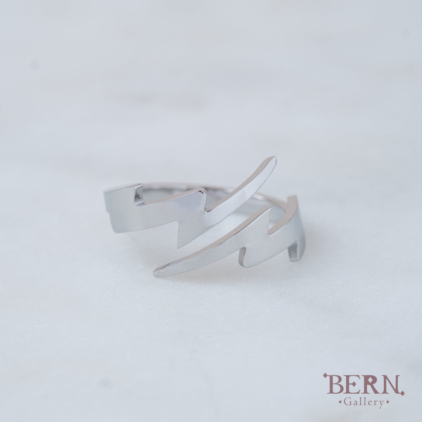 Silver Lightning Bolt Ring