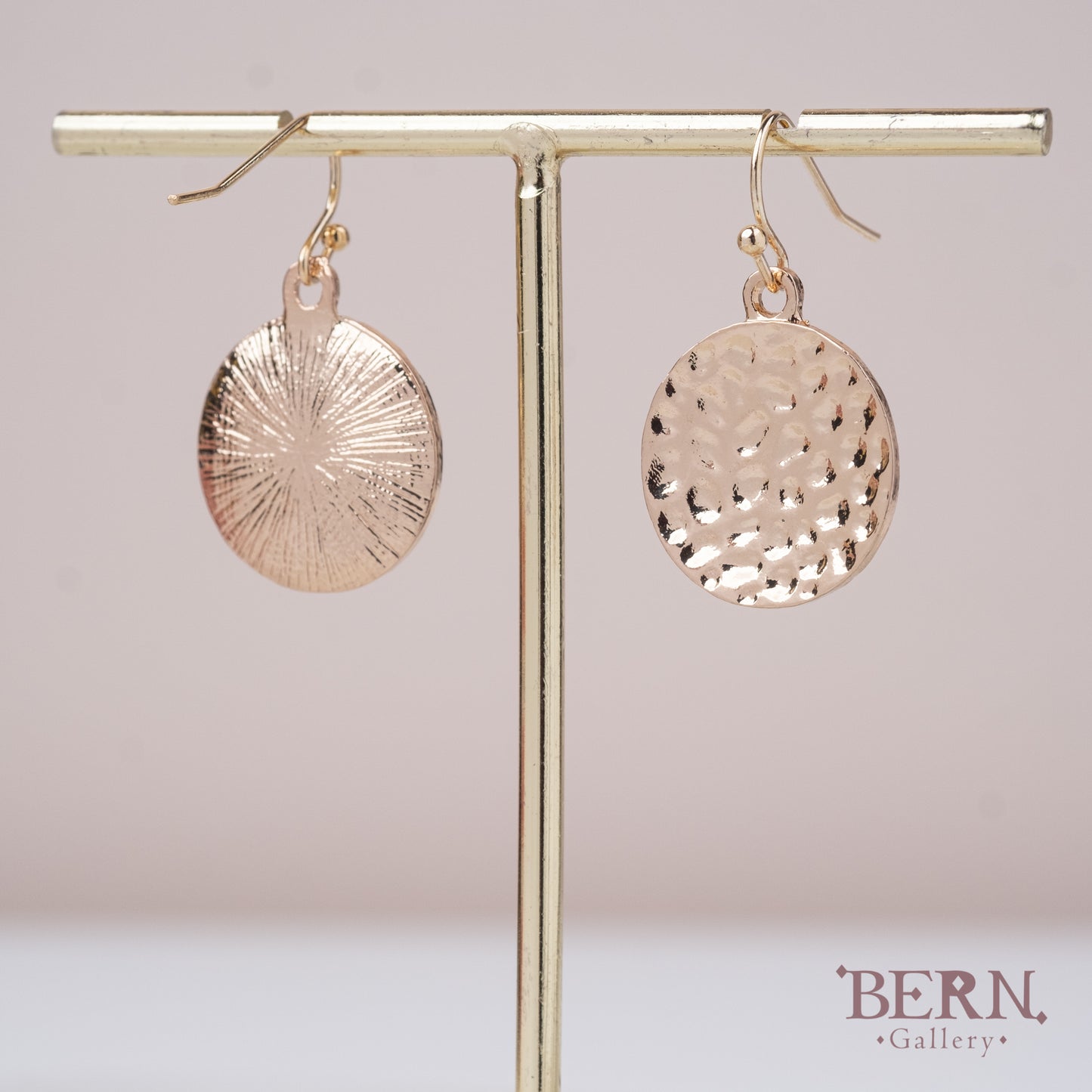 Hammered Disc Earrings Set